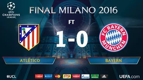 Атлетико мадрид 1-0 Байерн мюнхен