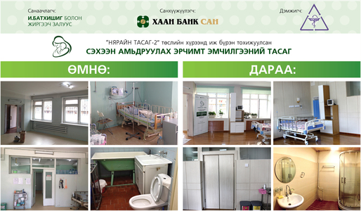 ХААН Банк Сангаас “Нярайн тасаг-2” төслийг хэрэгжүүллээ