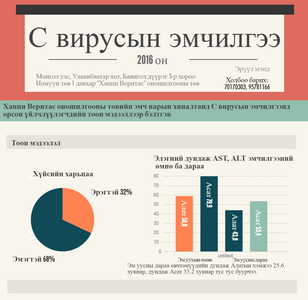 Элэгний С вирусын эсрэг эмчилгээ өндөр үр дүнтэй байна
