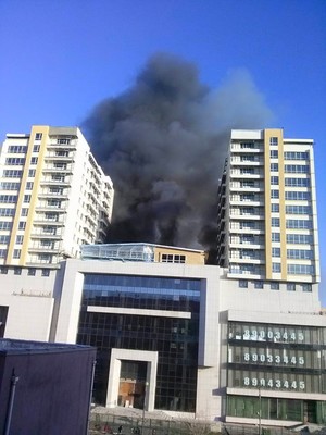 Баригдаж буй барилгад гал гарчээ