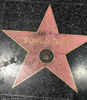 Трампийн “Алдарын од” дээр хараалыг үг бичжээ