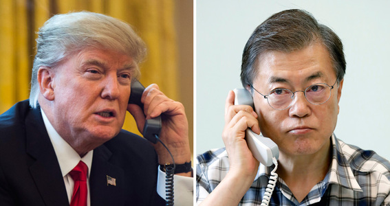 Трамп, Мун Жэй Ин  нар Пхеньяны асуудлаар утсаар ярив