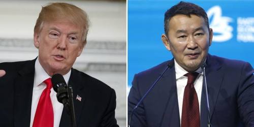 Д.Трампад Ерөнхийлөгч Х.Баттулга баяр хүргэлээ