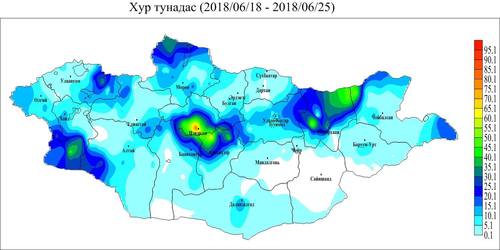 Архангайн Булган суманд хамгийн их бороо оржээ
