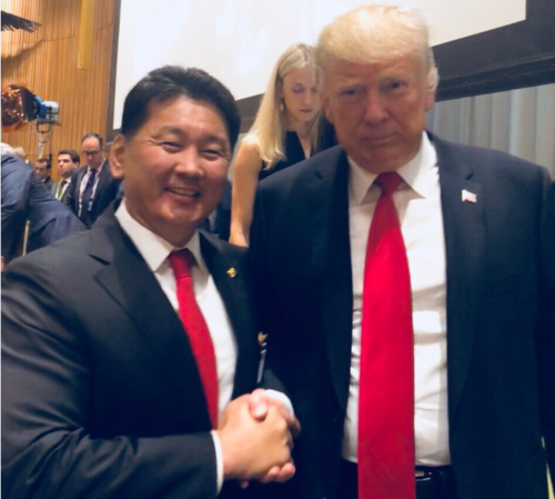 У.Хүрэлсүх, Д.Трамп хоёрын уулзалт