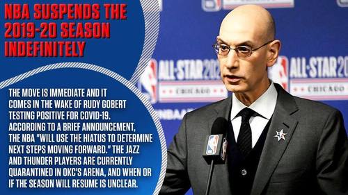 NBA-гийн улирлын тоглолтыг зогсоожээ